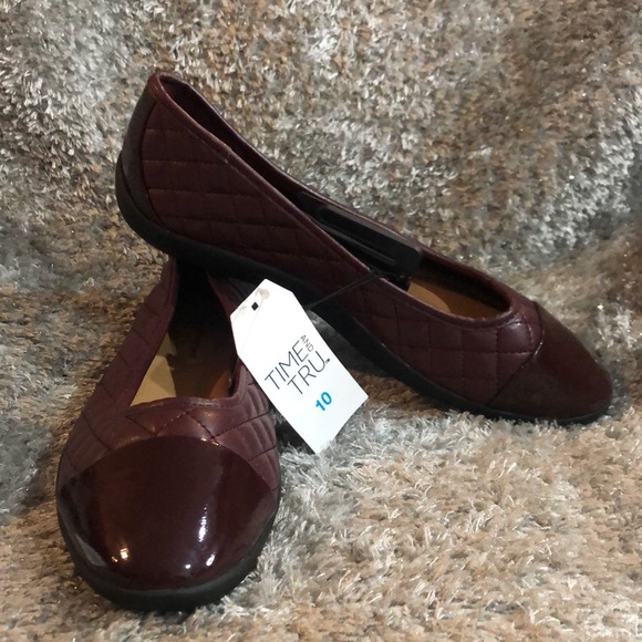 NWT- Time and Tru Quilted Ballet Shoes - Picture 1 of 8